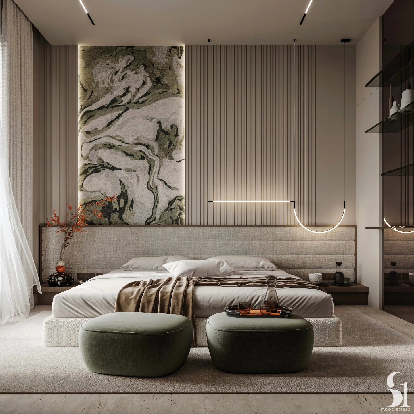 Chambre Master - panneaux mélaminés